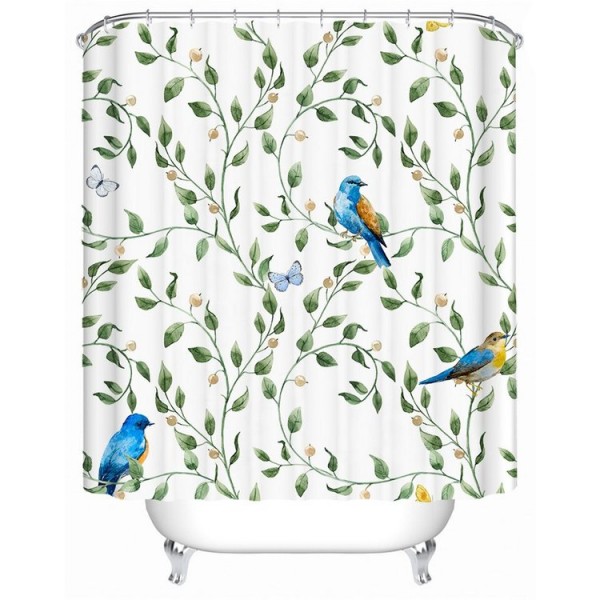 Birds - Print Shower Curtain