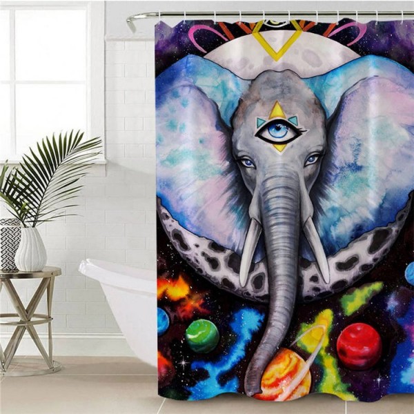 Alien Elefant - Print Shower Curtain