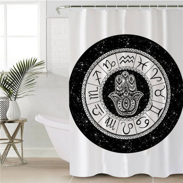 Kreis Sternzeichen - Print Shower Curtain