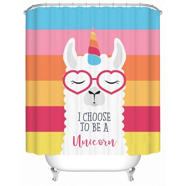 Cute Llama - Print Shower Curtain