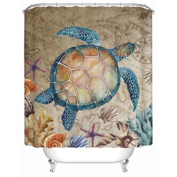 Sea Turtle - Print Shower Curtain
