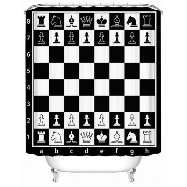 Chess Board - Print Shower Curtain