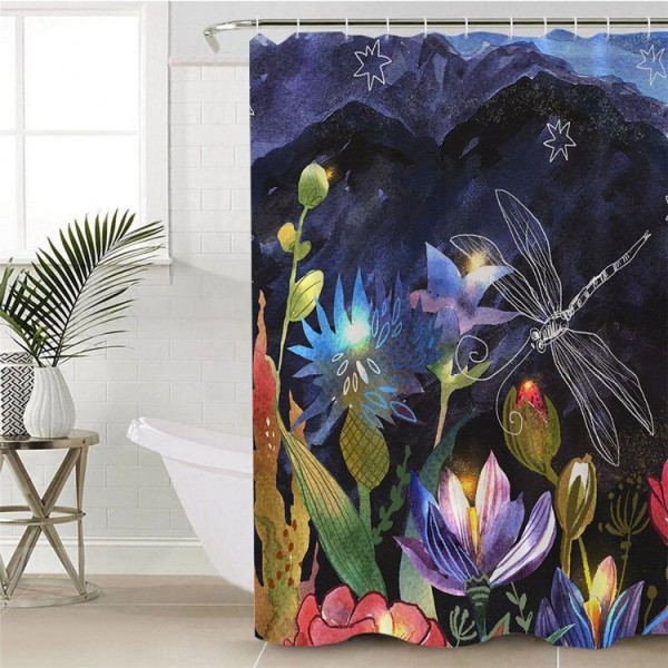 Dragonfly Mandala - Print Shower Curtain