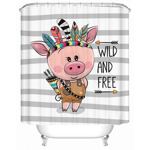 Pig - Print Shower Curtain