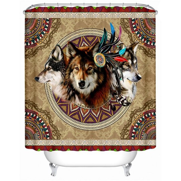 Wolves - Print Shower Curtain