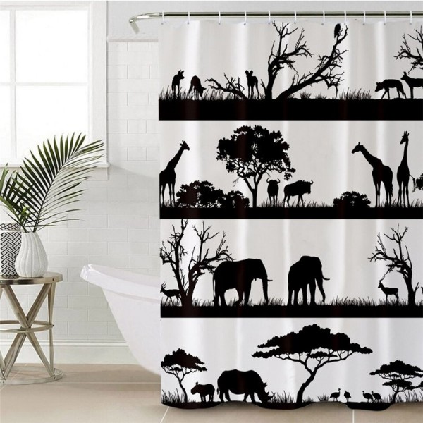 Elephant - Print Shower Curtain