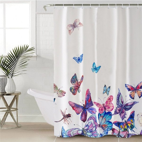 Flying Butterflies - Print Shower Curtain