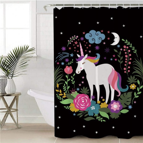 Unicorn - Print Shower Curtain