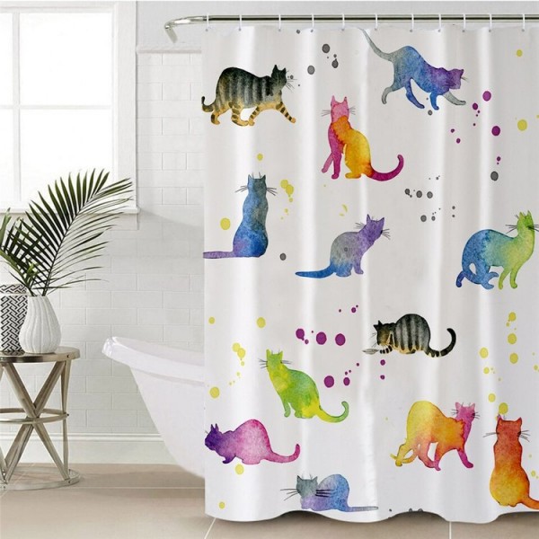 Cat - Print Shower Curtain