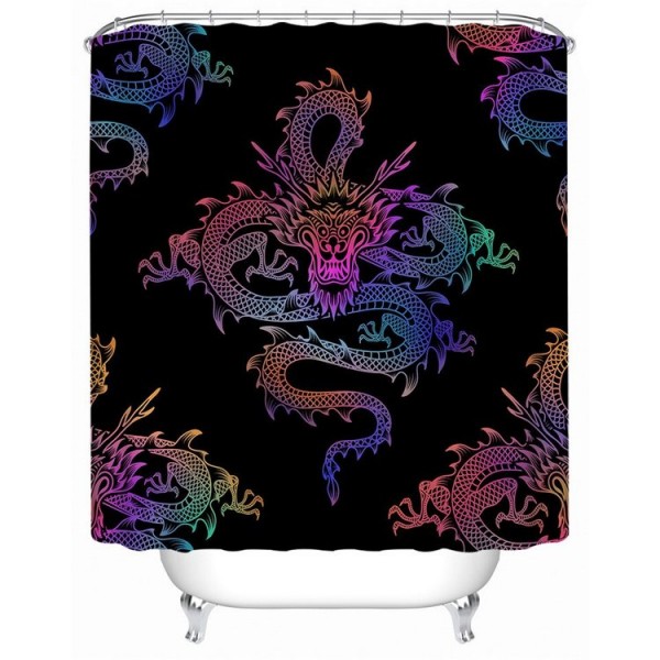 Red Dragon - Print Shower Curtain