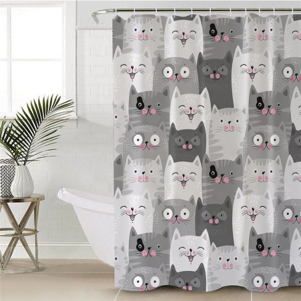 Cat - Print Shower Curtain