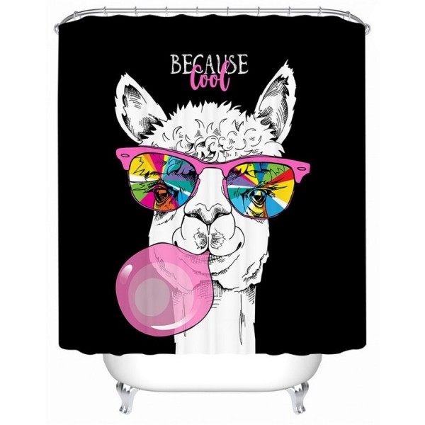 Cute Llama - Print Shower Curtain