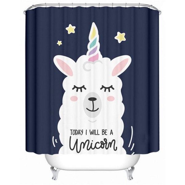 Cute Llama - Print Shower Curtain
