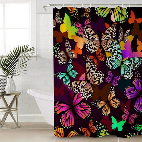 Flying Butterflies - Print Shower Curtain