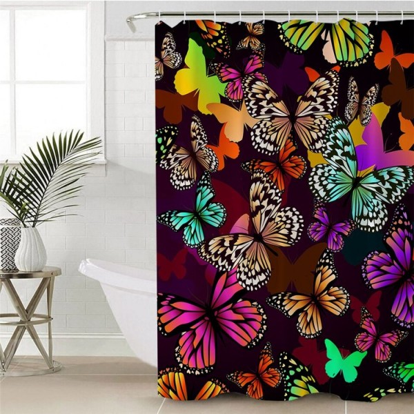 Flying Butterflies - Print Shower Curtain