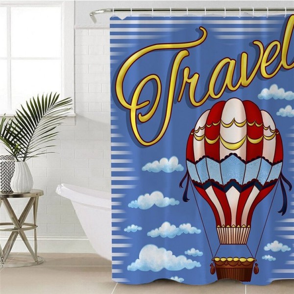 Travel - Print Shower Curtain