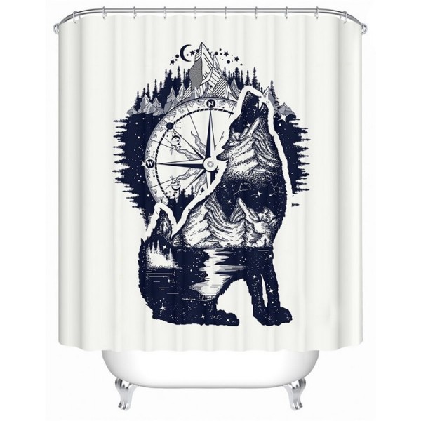 Wolf - Print Shower Curtain
