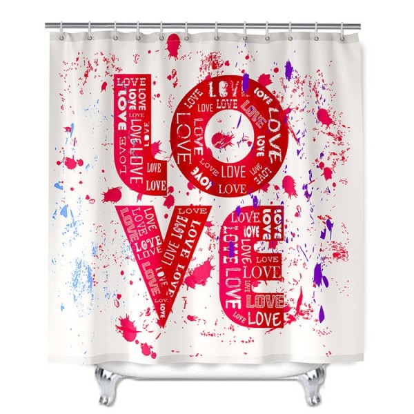 Home Love - Print Shower Curtain