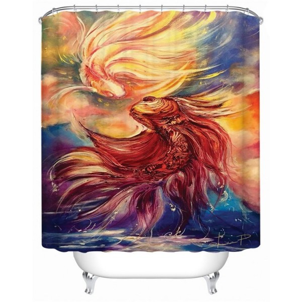 Fishes - Print Shower Curtain