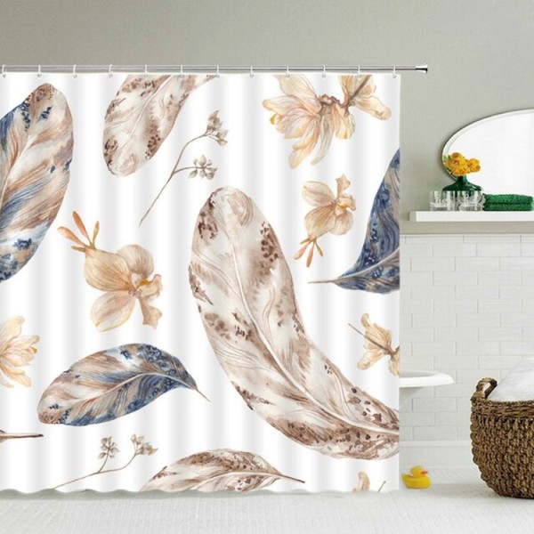 Feather - Print Shower Curtain