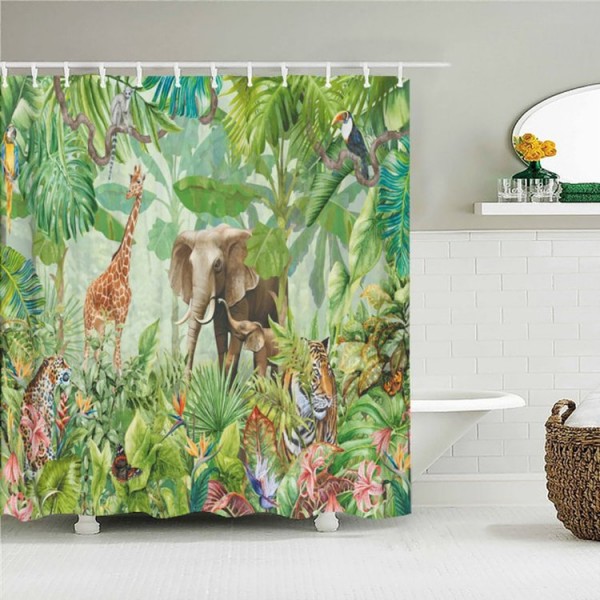 Jungle Animals - Print Shower Curtain