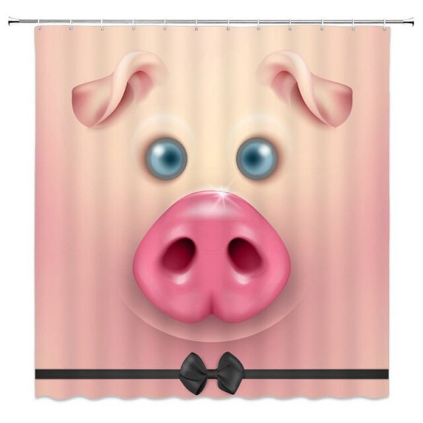 Cute Pig Nose - Print Shower Curtain