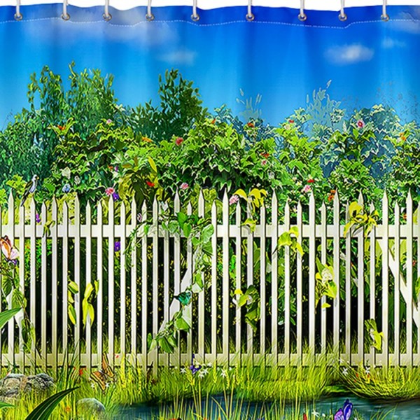 Garden Fence - Print Shower Curtain