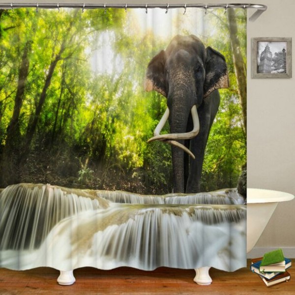 Cute Elephant - Print Shower Curtain