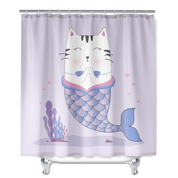 Car Mermaid - Print Shower Curtain