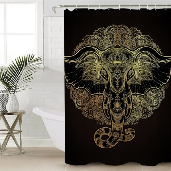 Rainbow Elephant - Print Shower Curtain