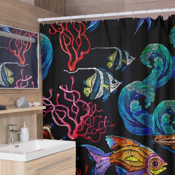 Digital Koi -  Print Shower Curtain
