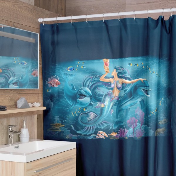Dolphin Queen -  Print Shower Curtain
