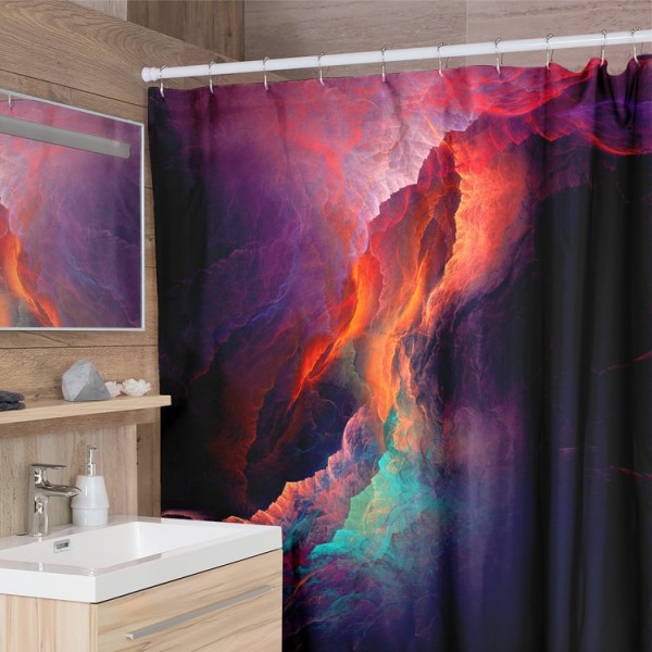Red Nebula -  Print Shower Curtain