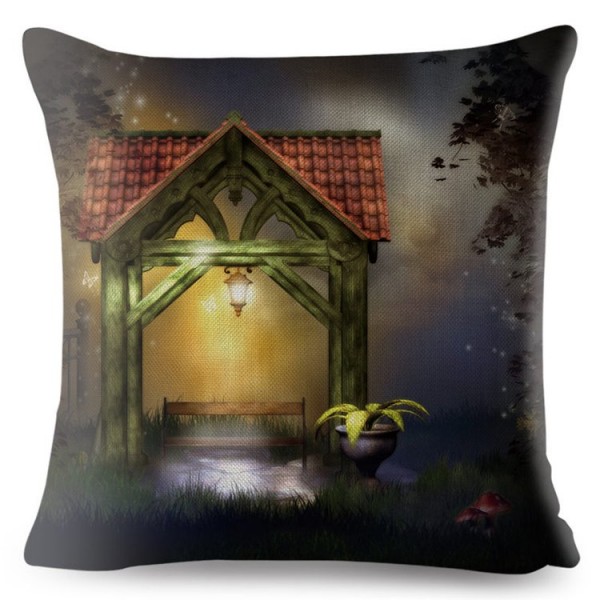 Psychedelic Mushroom- Linen Pillowcase