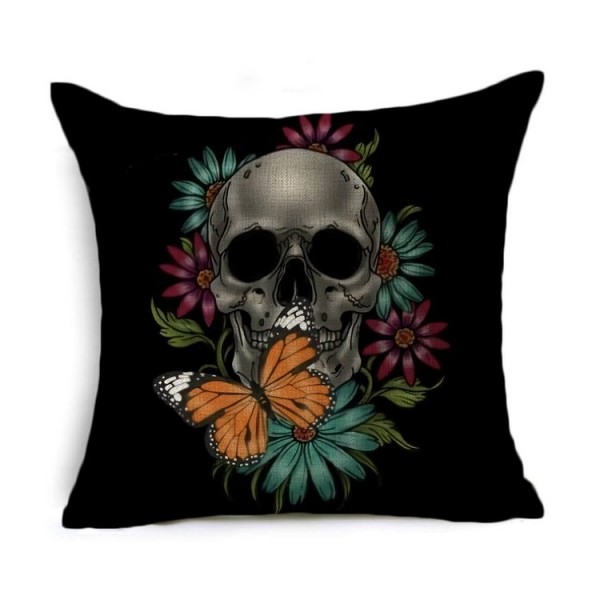 Skull - Linen Pillowcase