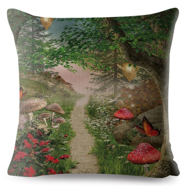 Psychedelic Mushroom- Linen Pillowcase