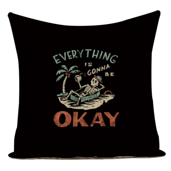 Skull - Linen Pillowcase