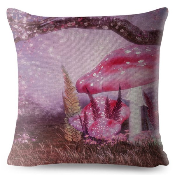 Psychedelic Mushroom- Linen Pillowcase