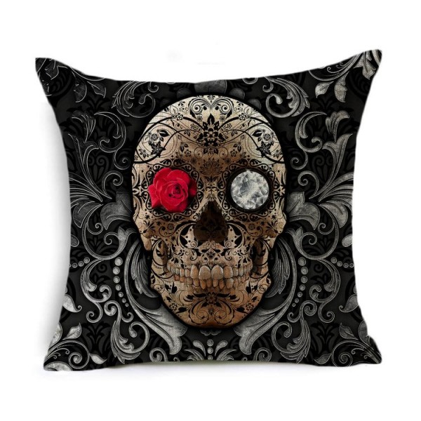 Skull - Linen Pillowcase
