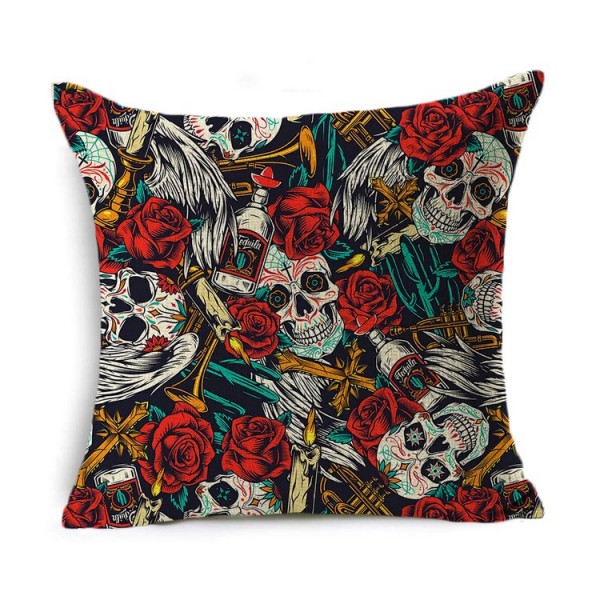 Skull - Linen Pillowcase