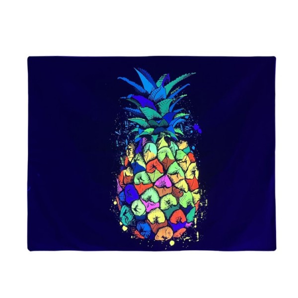 Pineapple - UV Reactive Tapestry with Wall Hanging Accessories
