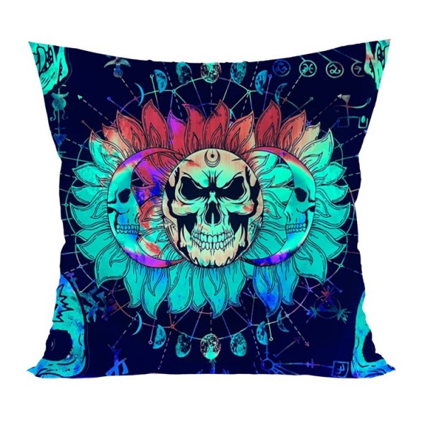 Sun & Skull - UV Black Light Pillowcase- Double Sided
