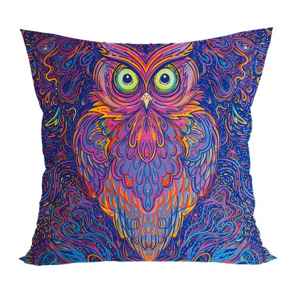 Owl - UV Black Light Pillowcase- Double Sided