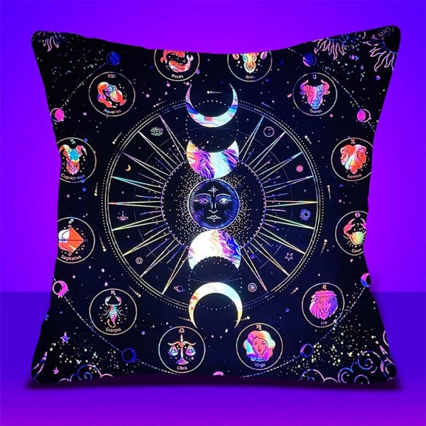 Moon&Sun - UV Black Light Pillowcase- Double Sided