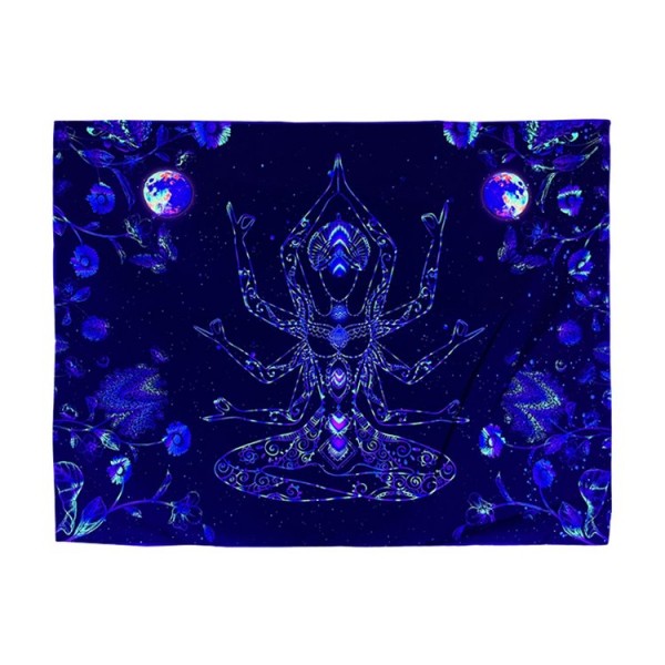 Chakra - UV Reactive Tapestry with Wall Hanging Accessories