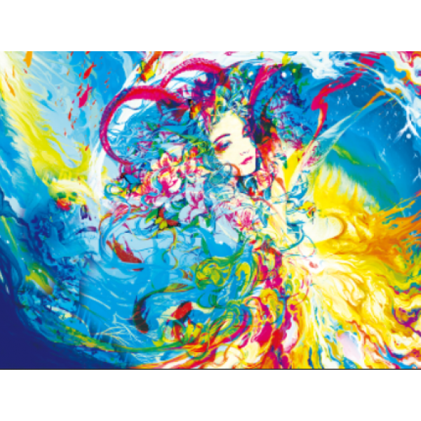 Psychedelic Girl - UV Reactive Tapestry with Wall Hanging Accessories