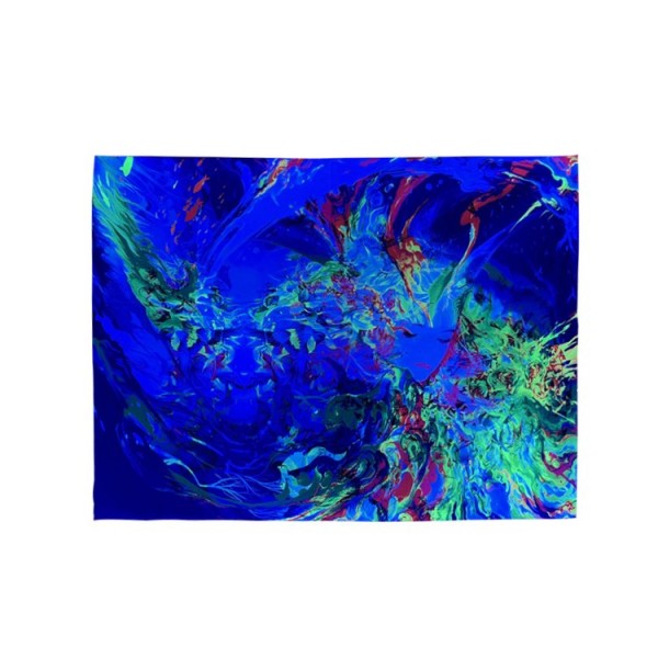 Psychedelic Girl - UV Reactive Tapestry with Wall Hanging Accessories