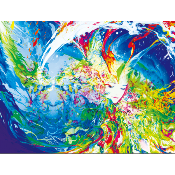 Psychedelic Girl - UV Reactive Tapestry with Wall Hanging Accessories