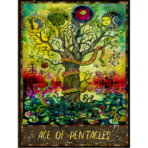 Psychedelic Tree - UV Reactive Tapestry with Wall Hanging Accessories