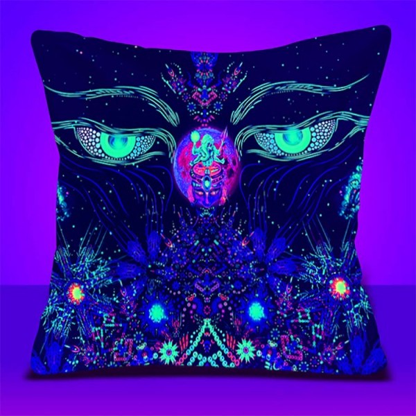 Psychedelic - UV Black Light Pillowcase- Double Sided